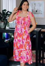 Radiant Jungle Smock Dress