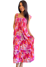 Radiant Jungle Smock Dress